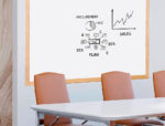 Tableau q-connect mélaminé cadre bois lisse lavable stabilité marqueurs spéciaux accessoires fixation mur 90x60cm – Image 6