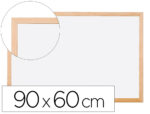 Tableau q-connect mélaminé cadre bois lisse lavable stabilité marqueurs spéciaux accessoires fixation mur 90x60cm