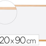 Tableau q-connect mélaminé cadre bois lisse lavable stabilité marqueurs spéciaux accessoires fixation mur 120x90cm