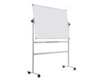 Tableau blanc q-connect à roulettes mélaminé double face pivotant cadre aluminium surface laquée ample auget 120x90cm – Image 6
