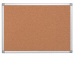 Tableau liège q-connect mural cadre aluminium résistance humidité accessoires fixation mur 1mm épaisseur 60x45cm – Image 2