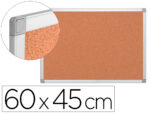 Tableau liège q-connect mural cadre aluminium résistance humidité accessoires fixation mur 1mm épaisseur 60x45cm