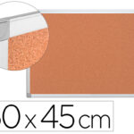 Tableau liège q-connect mural cadre aluminium résistance humidité accessoires fixation mur 1mm épaisseur 60x45cm