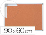 Tableau liège q-connect mural cadre aluminium résistance humidité accessoires fixation mur 1mm épaisseur 90x60cm