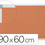 Tableau liège q-connect mural cadre aluminium résistance humidité accessoires fixation mur 1mm épaisseur 90x60cm