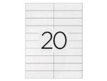 Étiquette adhésive q-connect 105x29mm coins droits imprimante jet d'encre laser copieur boîte 100 feuilles 2000 unités – Image 4