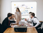 Tableau q-connect laqué magnétique cadre aluminium idéal collèges bureaux inclus accessoires fixation mur 120x90cm – Image 8