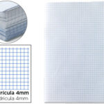 Papier écriture liderpapel 31x42.8cm ouvert copie double 60g/m2 quadrillage 4mm coloris blanc paquet 250f