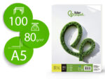 Papier écriture liderpapel a5 148x210mm blancheur extra opacité 80g/m2 paquet 100 feuilles