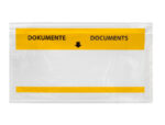Pochette porte-documents q-connect 225x122mm auto-adhesive transparente texte francais allemand boite 100 unites – Image 2