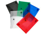 Pochette enveloppe liderpapel polypropylène 180 microns a5 210x148mm 50f fermeture bouton résistant transparent rouge – Image 4