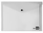 Pochette enveloppe liderpapel polypropylène 180 microns a5 210x148mm 50f fermeture bouton résistant transparent – Image 2