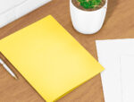 Chemise liderpapel papier cartonne 180g 310x230mm       document a4 210x297mm coloris pastel jaune intense – Image 8