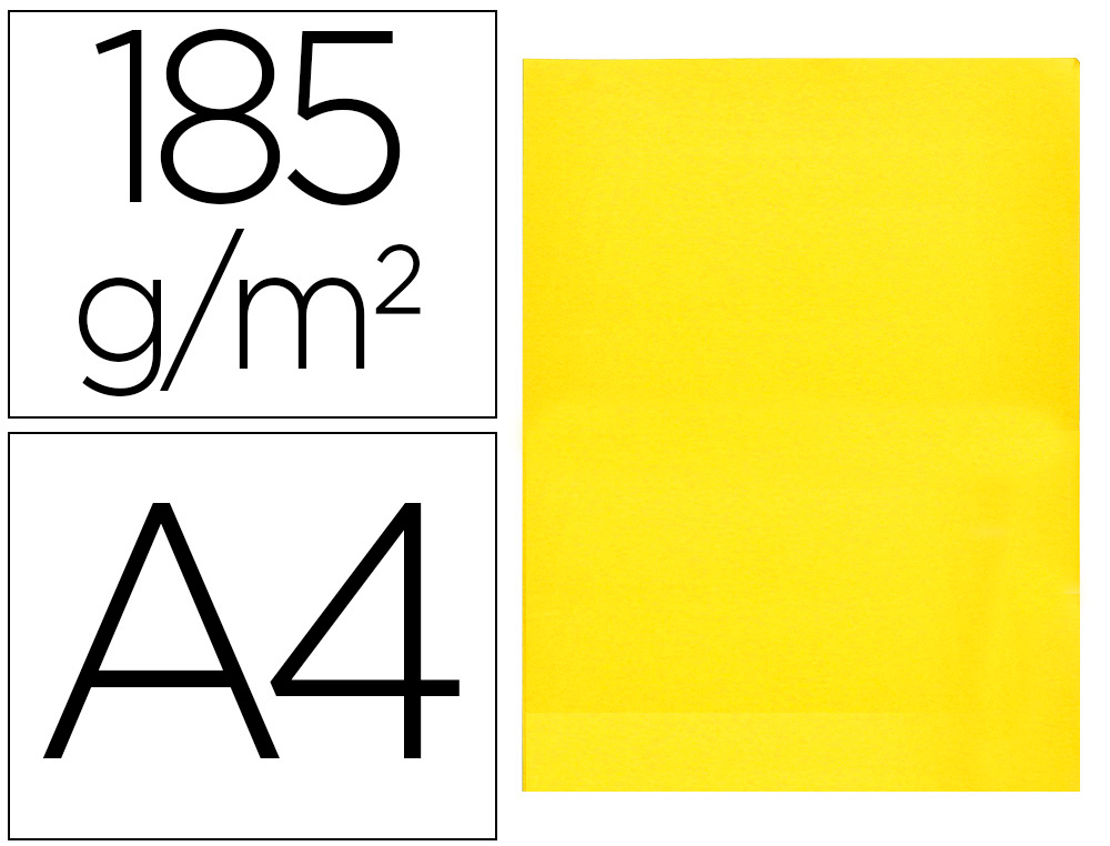 929025g-1.jpg Chemise liderpapel papier cartonne 180g 310x230mm document a4 210x297mm coloris pastel jaune intense – Image 1