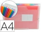 Trieur liderpapel série spectrafile pp 700 microns a4 210x297mm 13 compartiments couleur coloris frosty transparent