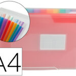 Trieur liderpapel série spectrafile pp 700 microns a4 210x297mm 13 compartiments couleur coloris frosty transparent