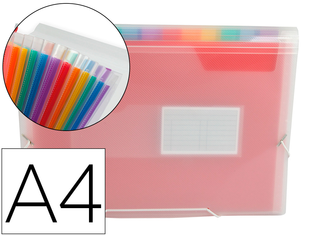 929300g-1.jpg Trieur liderpapel série spectrafile pp 700 microns a4 210x297mm 13 compartiments couleur coloris frosty transparent – Image 1