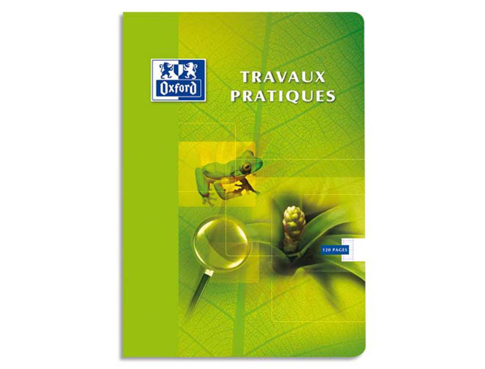 92952g-1.jpg Cahier piqué oxford travaux pratiques couverture pelliculée lavable vélin velouté a5+ 17x22cm 96 pages séyès/uni 90g – Image 1