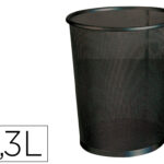 Corbeille à papier q-connect maille métallique forme circulaire 8.3l 235x260x190mm coloris noir