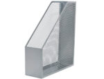 Porte-revues q-connect métal mesh maille métallique 250x79x289mm coloris argent – Image 2