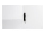 Classeur kangourou liderpapel 2 anneaux 16mm 283x320mm document a4 plastique dos 28mm coloris blanc – Image 8