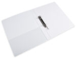 Classeur kangourou liderpapel 2 anneaux 16mm 283x320mm document a4 plastique dos 28mm coloris blanc – Image 9