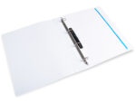 Classeur kangourou liderpapel 4 anneaux 16mm 283x320mm document a4 plastique dos 28mm coloris blanc – Image 8