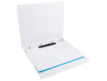 Classeur kangourou liderpapel 4 anneaux 16mm 283x320mm document a4 plastique dos 28mm coloris blanc – Image 9