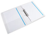 Classeur kangourou liderpapel 2 anneaux 25mm 283x320mm document a4 plastique dos 40mm coloris blanc – Image 7