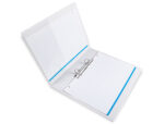 Classeur kangourou liderpapel 2 anneaux 25mm 283x320mm document a4 plastique dos 40mm coloris blanc – Image 8