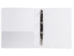 Classeur kangourou liderpapel 4 anneaux 25mm 283x320mm document a4 plastique dos 40mm coloris blanc – Image 7