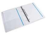 Classeur kangourou liderpapel 4 anneaux 25mm 283x320mm document a4 plastique dos 40mm coloris blanc – Image 10