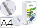 Classeur kangourou liderpapel 2 anneaux 40mm 283x320mm document a4 plastique dos 50mm coloris blanc