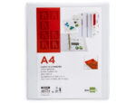 Classeur kangourou liderpapel 4 anneaux 40mm 283x320mm document a4 plastique dos 50mm coloris blanc – Image 2