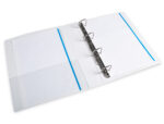 Classeur kangourou liderpapel 4 anneaux 40mm 283x320mm document a4 plastique dos 50mm coloris blanc – Image 4