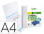 Classeur kangourou liderpapel 2 anneaux 55mm 283x320mm document a4 plastique dos 70mm coloris blanc