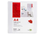 Classeur kangourou liderpapel 4 anneaux 55mm 283x320mm document a4 plastique dos 70mm coloris blanc – Image 2