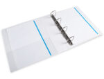 Classeur kangourou liderpapel 4 anneaux 55mm 283x320mm document a4 plastique dos 70mm coloris blanc – Image 11