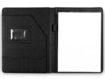 Conférencier a4 plastique bloc -notes inclus plusieurs compartiments poche rabat 32x25x2,5cm coloris noir – Image 3