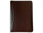 Conferencier q-connect a4 calculatrice plastique fermeture eclair pochette tel. portable 4 anneaux 40mm 35,5x26cm marron – Image 2
