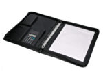 Conferencier q-connect a4 calculatrice plastique fermeture eclair pochette tel. portable 4 anneaux 40mm 35,5x26x1cm noir – Image 5