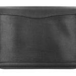 Conferencier q-connect a4 calculatrice plastique fermeture eclair pochette tel. portable 4 anneaux 40mm 35,5x26x1cm noir
