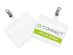Badge q-connect clip pvc pince métallique carte blanche fournie format 60x90mm – Image 2