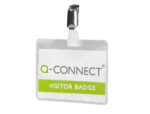 Badge q-connect clip pvc pince métallique carte blanche fournie format 60x90mm – Image 4