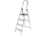 Escabeau q-connect aluminium 430x720x1490mm 4 marches 3.2kg  poids maximum supporté 150kg – Image 2