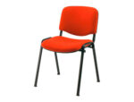 Chaise q-connect connect empilable 4 pieds poids maximum supporté 100kg 91x49x44cm coloris rouge 5.3kg