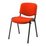 Chaise q-connect connect empilable 4 pieds poids maximum supporté 100kg 91x49x44cm coloris rouge 5.3kg