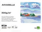 Bloc dessin liderpapel aquarelle encollé papier grain moyen lisse 300g/m2 format a3 420x297mm 20f – Image 2