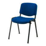 Chaise q-connect connect empilable 4 pieds poids maximum supporté 100kg 91x49x44cm coloris bleu 5.3kg