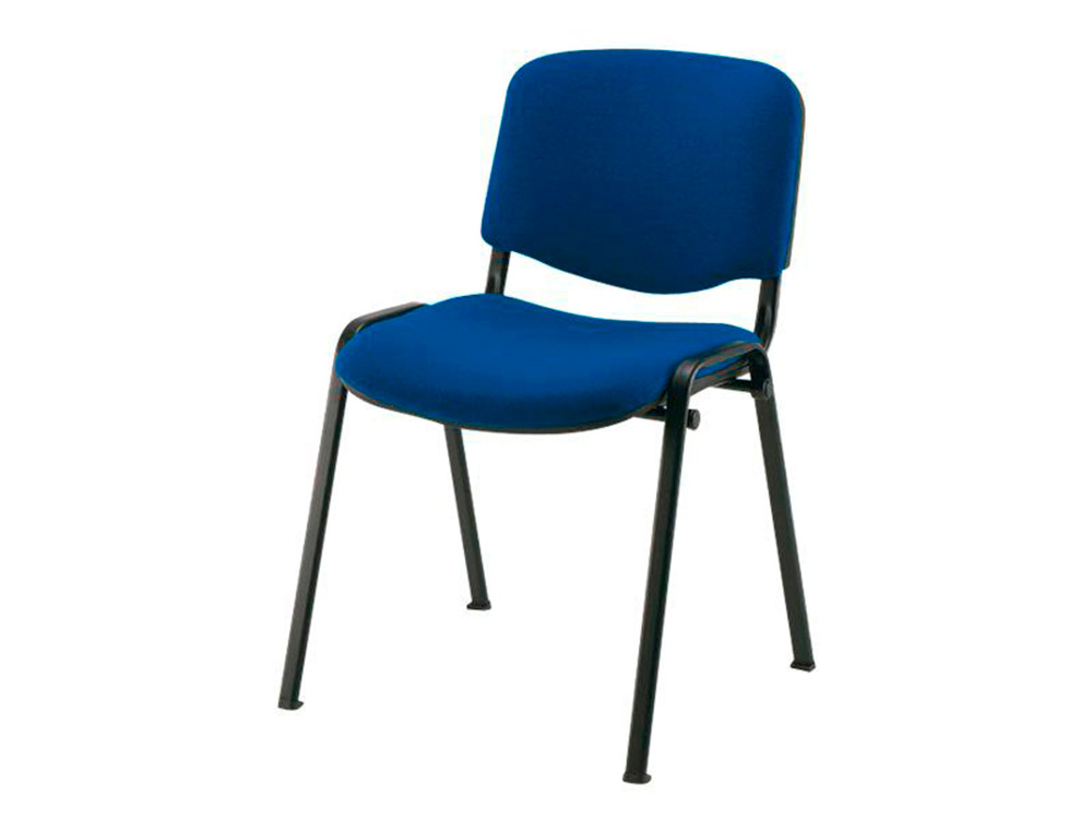 932030g-1.jpg Chaise q-connect connect empilable 4 pieds poids maximum supporté 100kg 91x49x44cm coloris bleu 5.3kg – Image 1